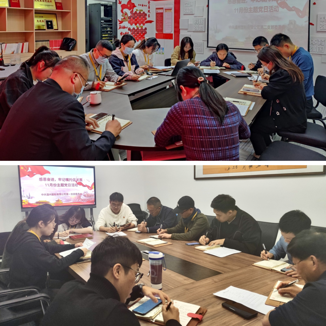 感恩奮進(jìn)，牢記囑托促發(fā)展丨面粉公司開展11月份主題黨日活動(dòng)